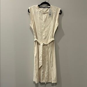 Wonderly Cream Midi Dress with Belt